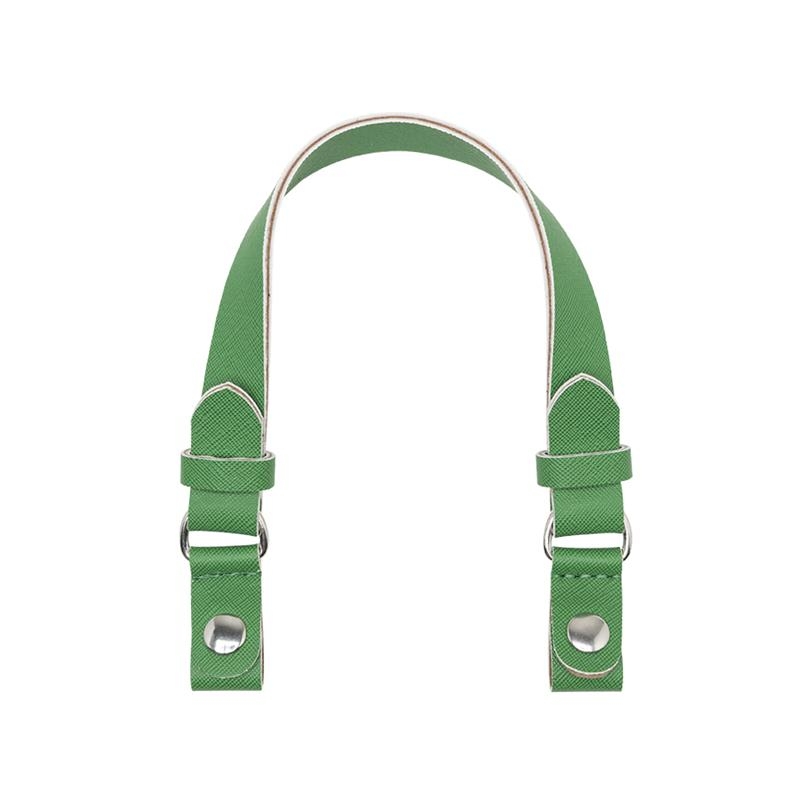Uchwyt krótki Eco pelle piatto + Klip saffiano Verde inglese