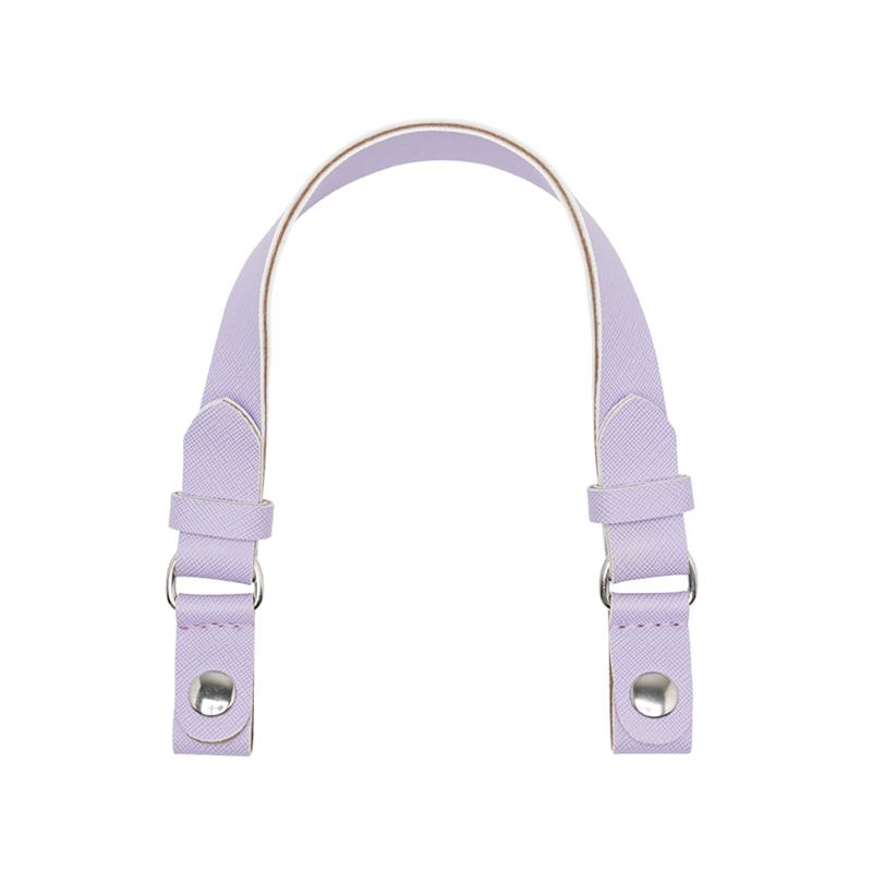 Uchwyt krótki Eco pelle piatto + Klip saffiano Orchidea
