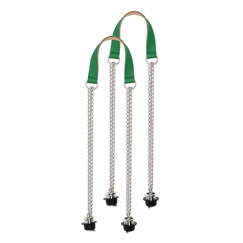 Uchwyty Doppia catena T saffiano Verde inglese
