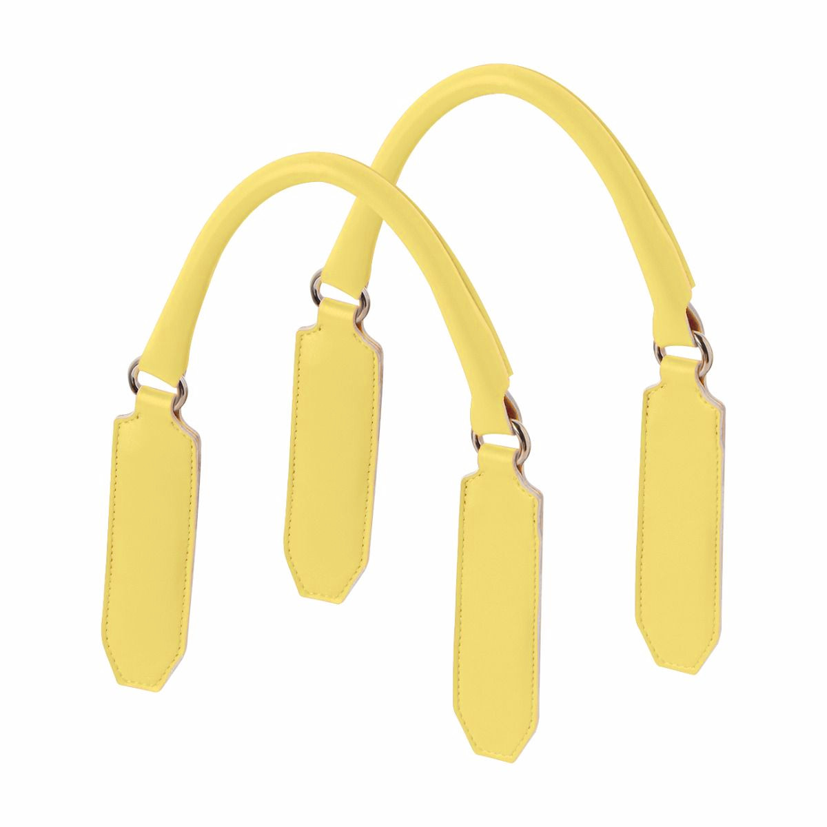 Uchwyty krótkie Piatto tubolare con anello simil pelle nappa Celery green