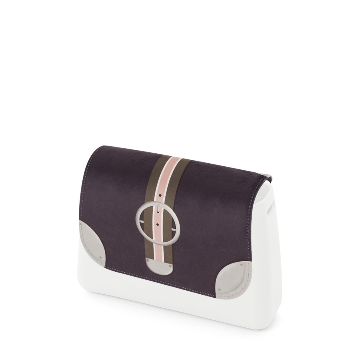 Klapka O bag glam Trompe L oeil Blu navy