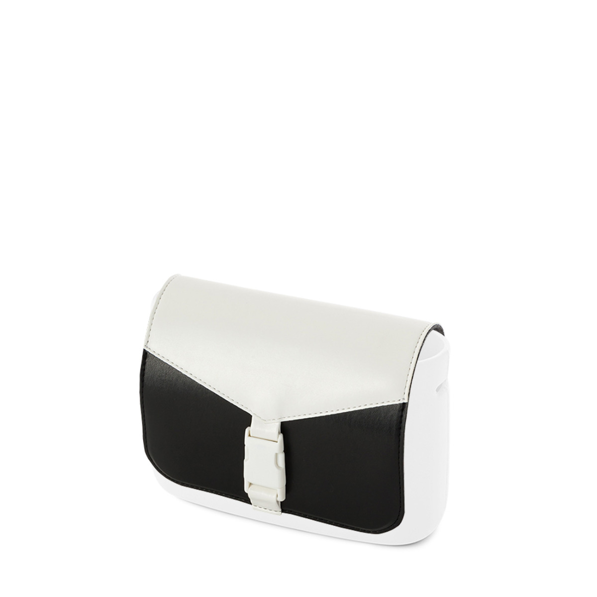 Klapka O bag pocket Cartella ecopelle Bianco nero
