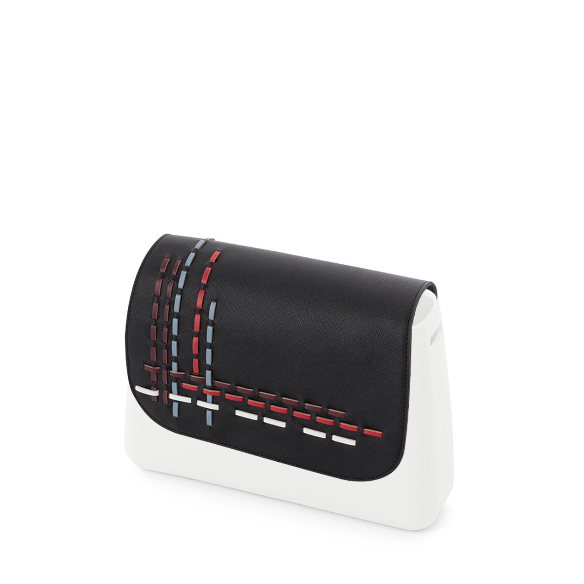 Klapka O bag glam Geometric insert Nero