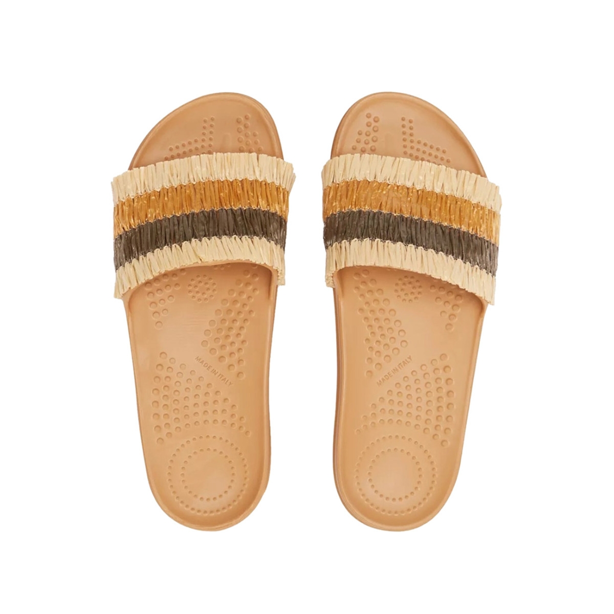 Klapki O slippers donna Rafia Biscotto