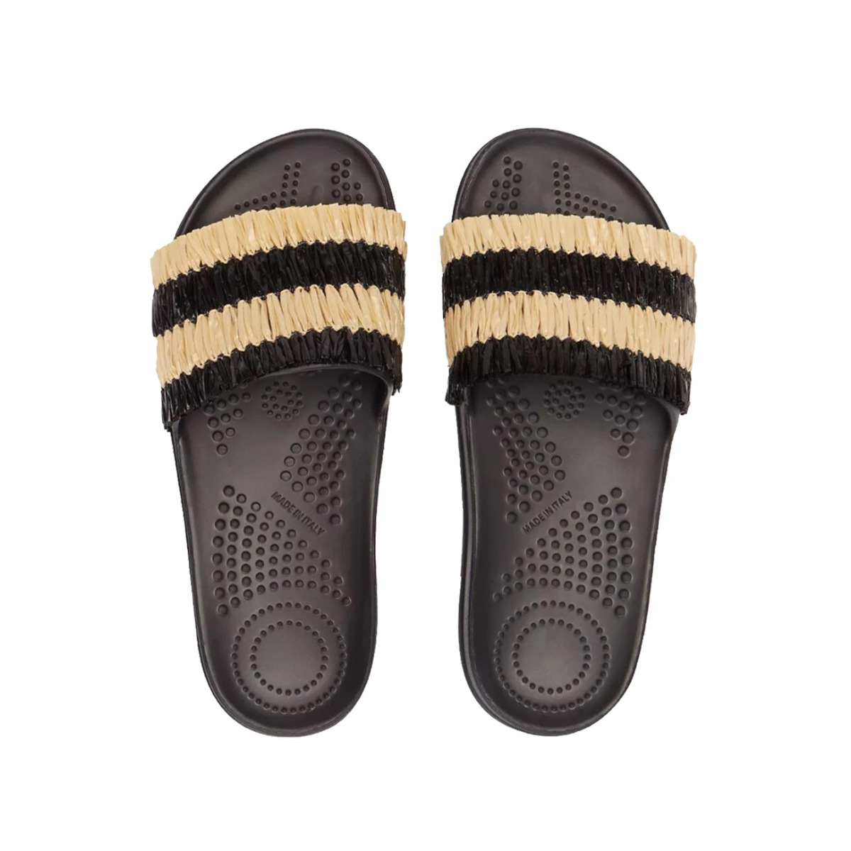 Klapki O slippers donna Rafia Nero rozmiar 38