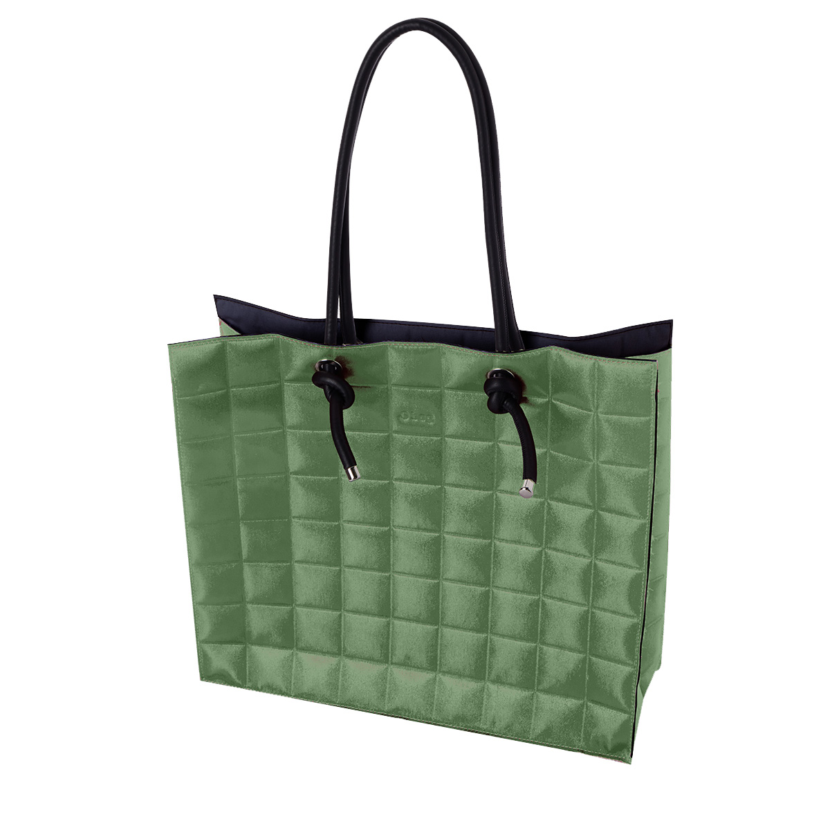 Torebka O bag knots 3D effect Satin Avocado