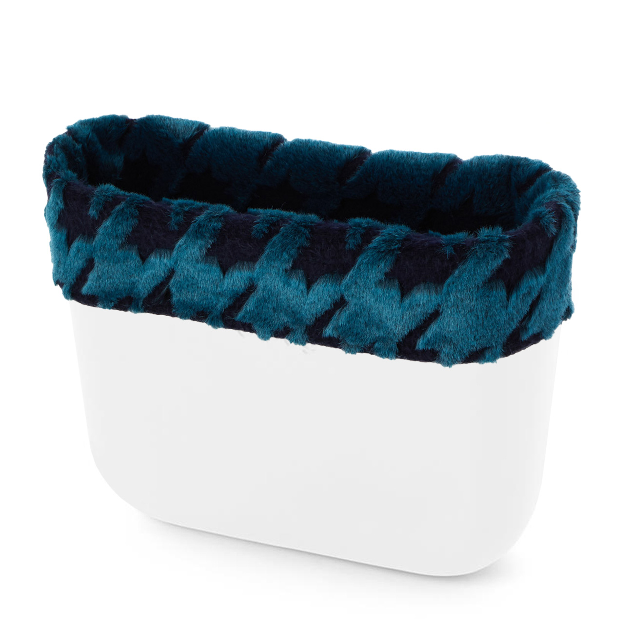 Opaska O bag standard Lapin laseratura pied de poule Blu navy ottanio