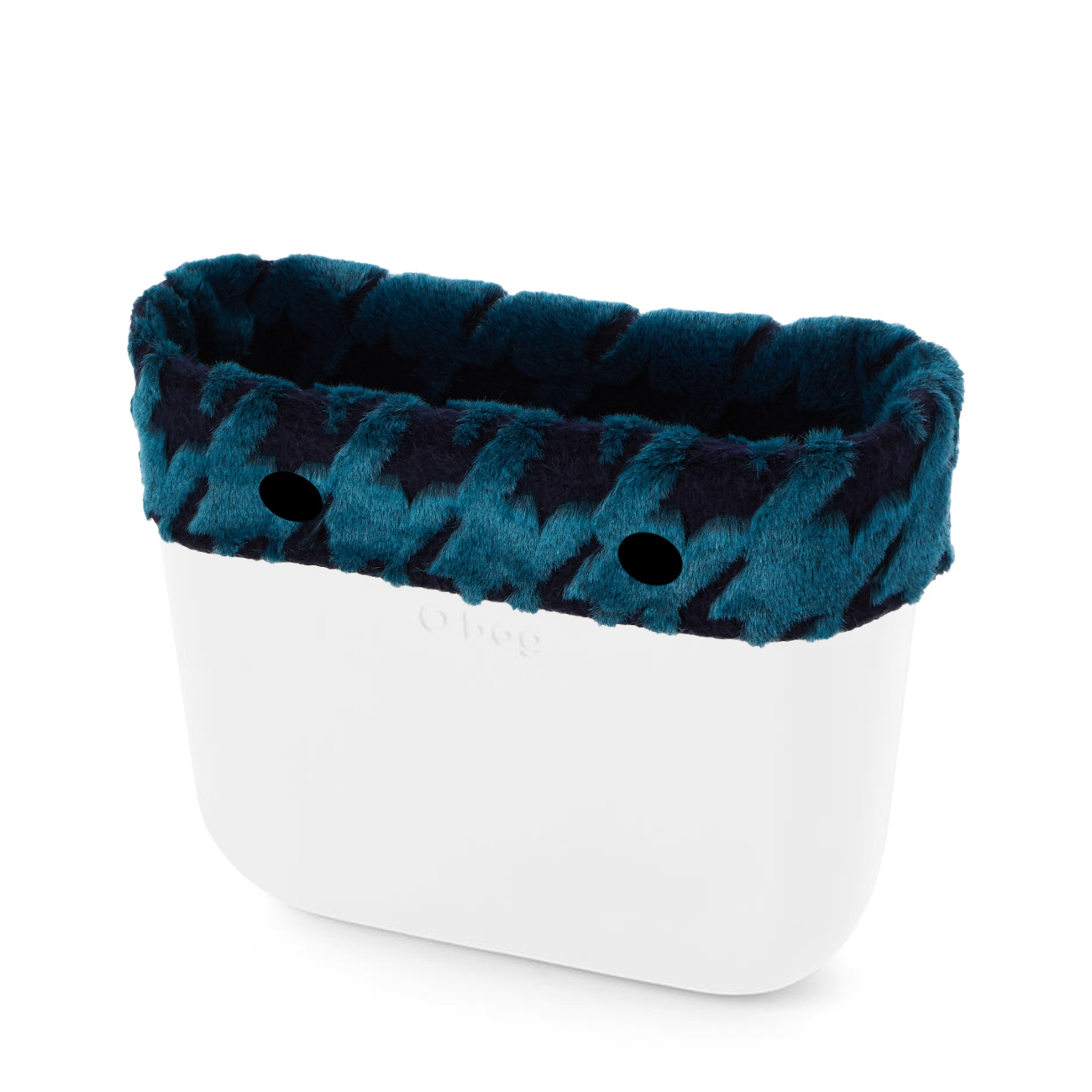 Opaska O bag mini Laseratura pied de poule Blu navy ottanio