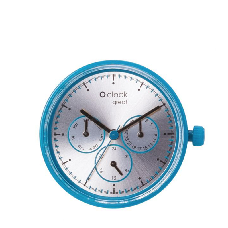 Mechanizm zegarka O clock great Date Blu su grigio