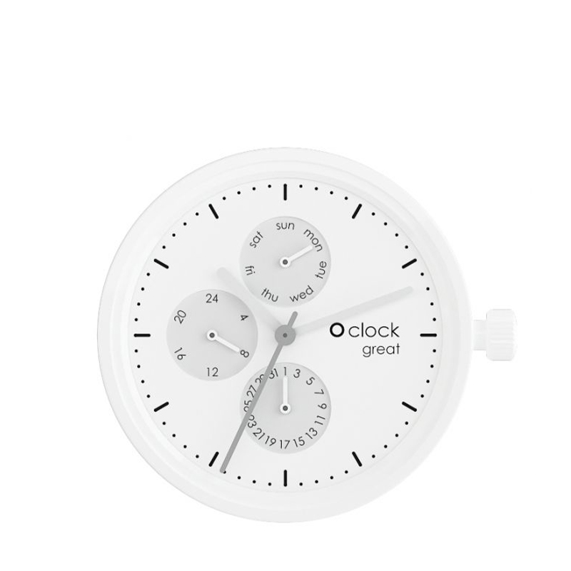 Mechanizm zegarka O clock great Date Bianco