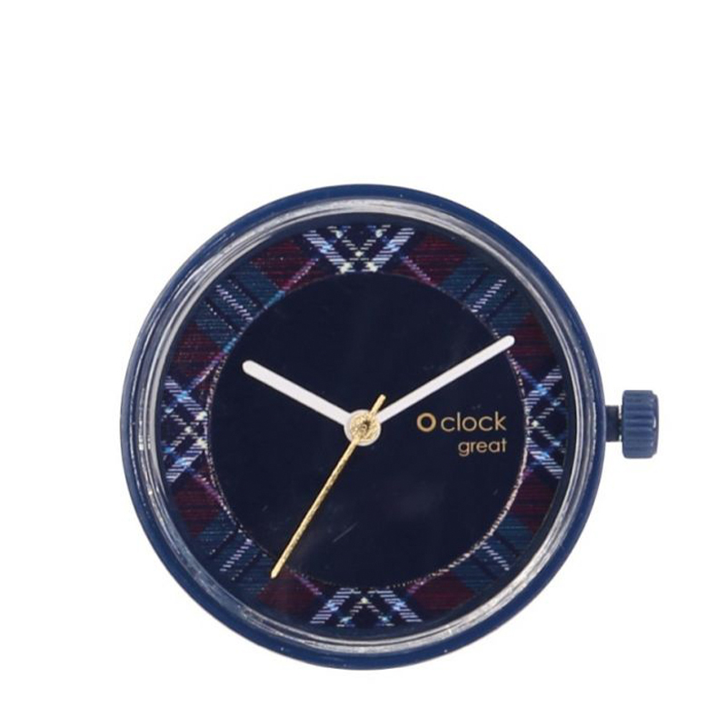 Mechanizm zegarka O clock great Glam ascot tartan Blu navy