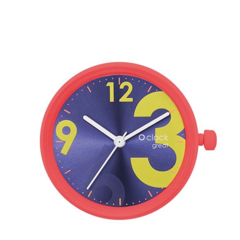 Mechanizm zegarka O clock great Soleil fluo numbers Corallo