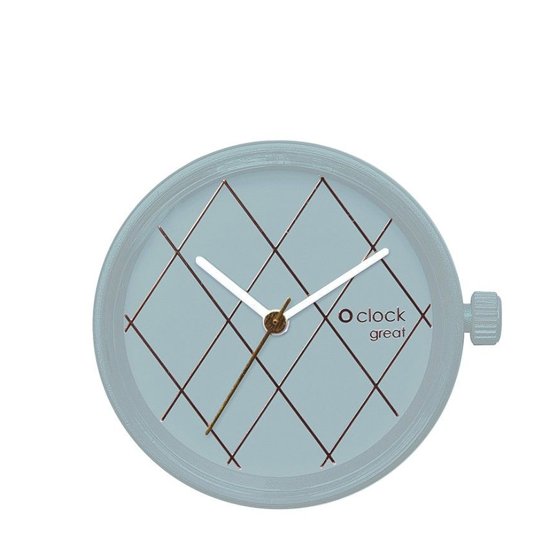 Mechanizm zegarka O clock great Urban decor diamonds Azzurro