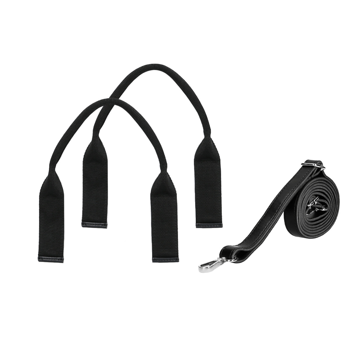Uchwyty Nylon i Pasek naramienny O bag square Simil pelle nappa Nero
