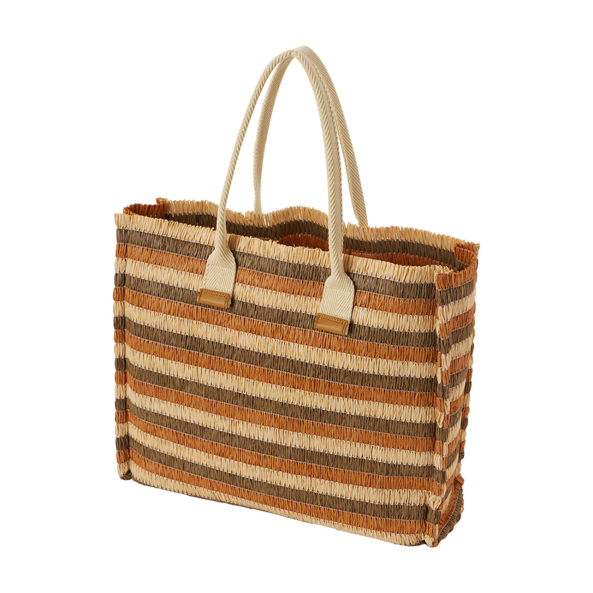 Torebka O bag cabas Tessuto rafia Biscotto