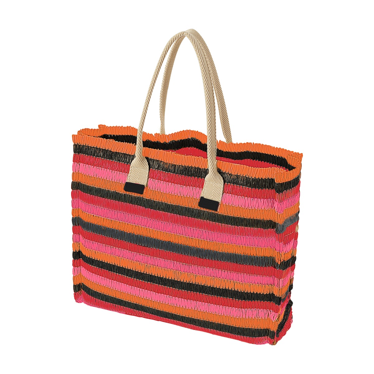 Torebka O bag cabas Tessuto rafia Granatina