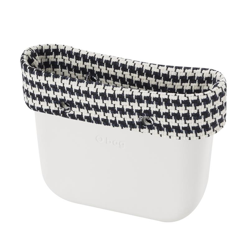 Opaska O bag standard Geometric pied de poule Blu navy latte