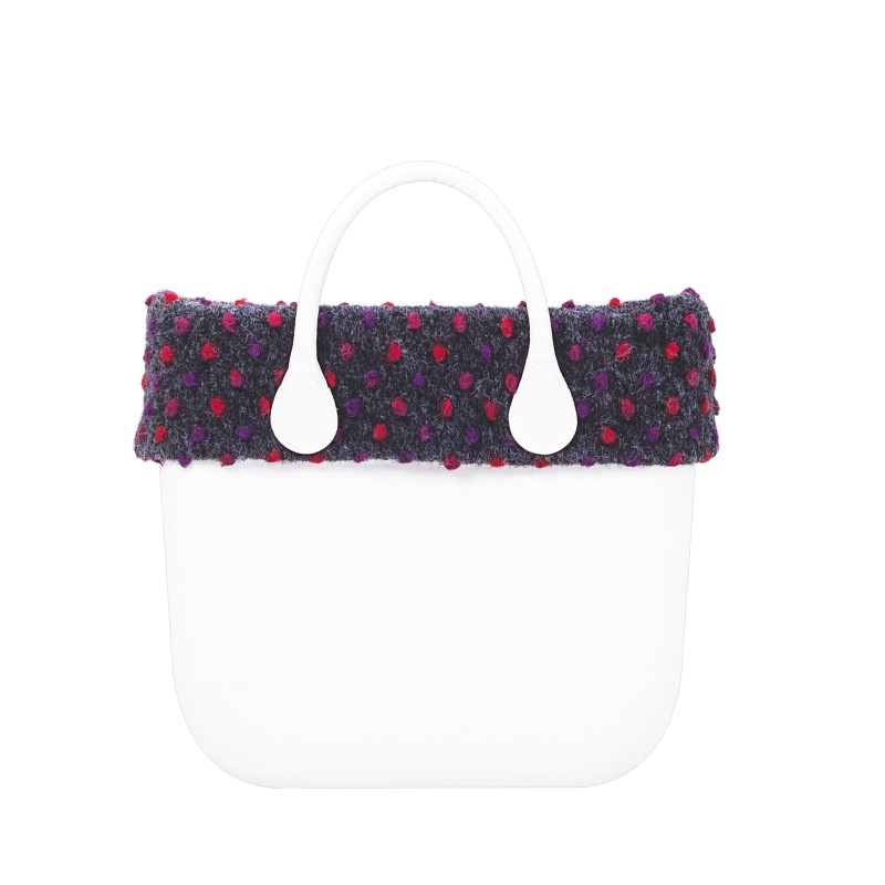 Opaska O bag mini Folk pois Grigio scuro