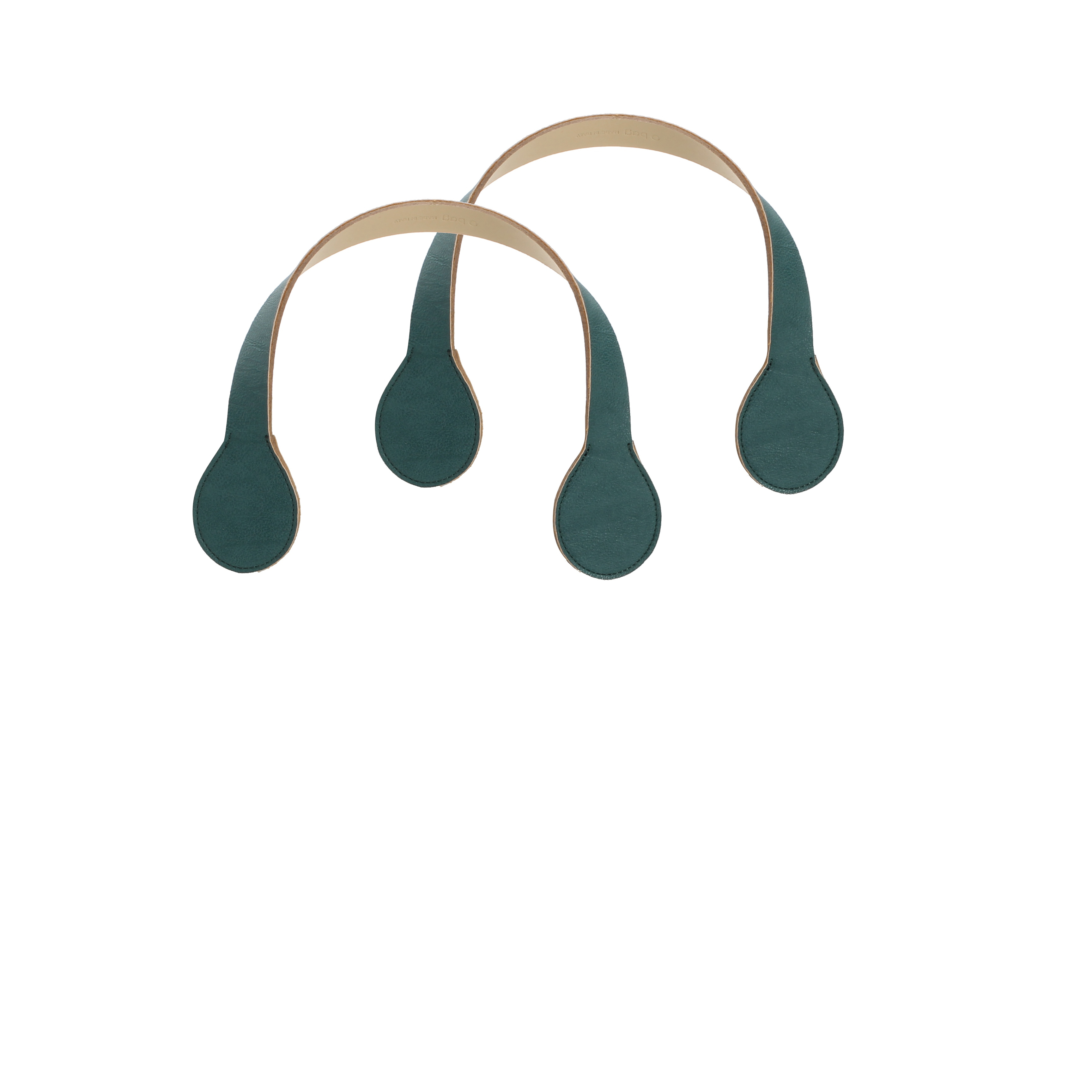 Uchwyty krótkie Eco skóra Goccia vintage Verde