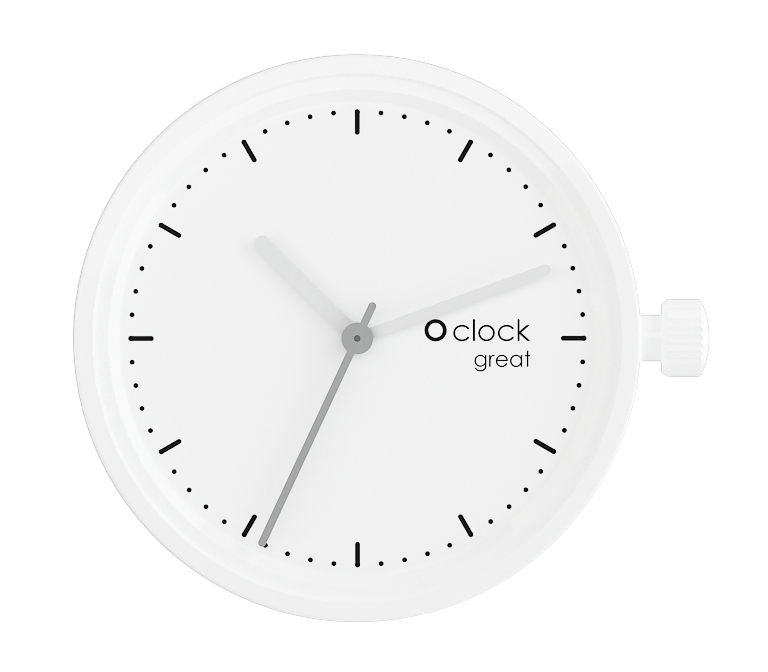 Mechanizm zegarka O clock great Bianco