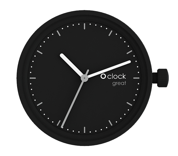 Mechanizm zegarka O clock great Black