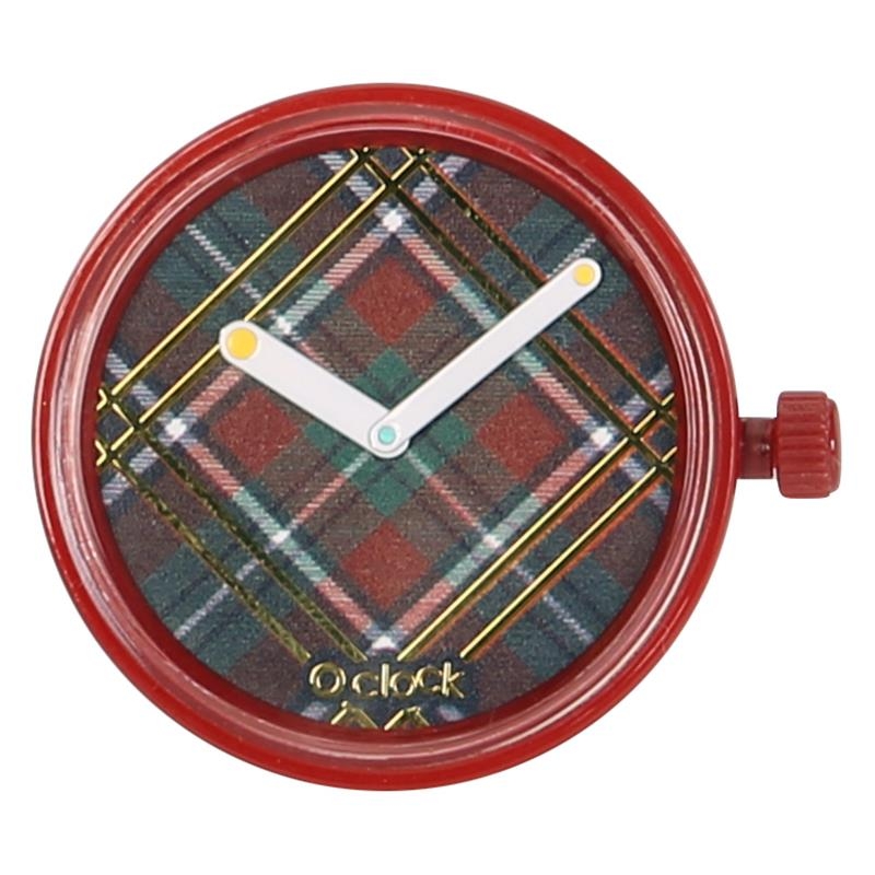 Mechanizm zegarka O clock Glam ascot tartan Bordeaux