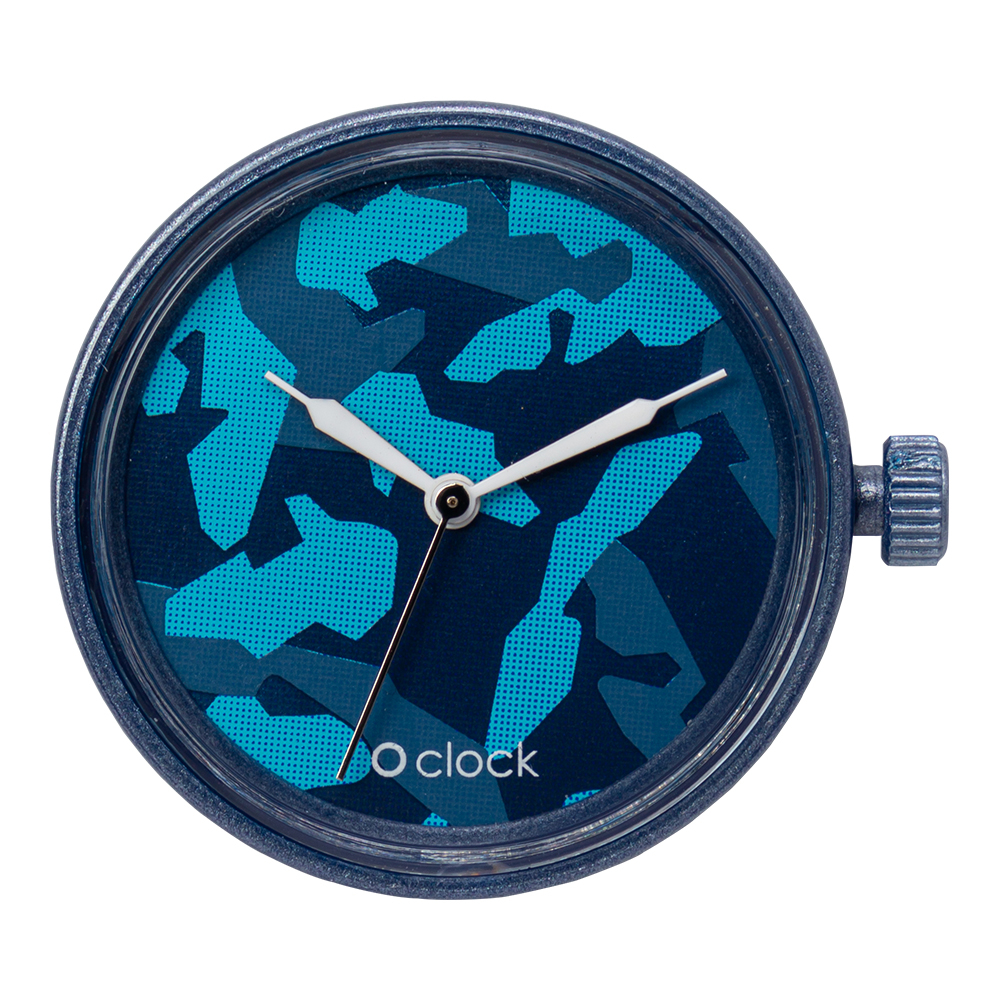 Mechanizm zegarka O clock Metal camouflage Blu navy