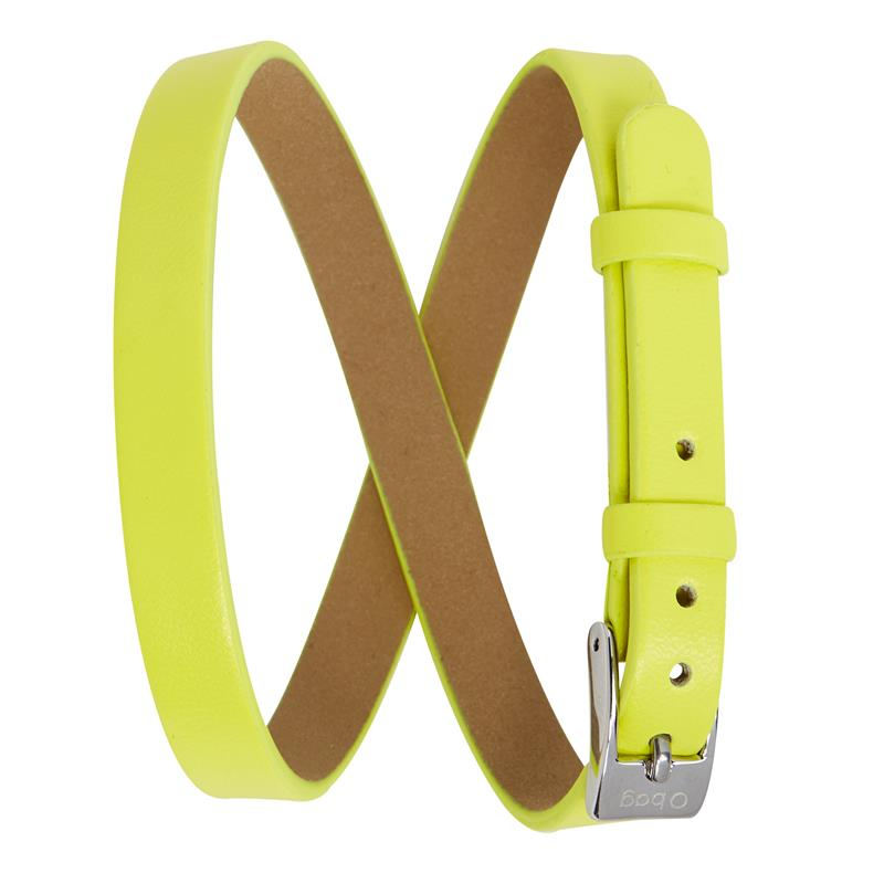 Pasek do zegarka O clock click ecopelle Fluo giallo