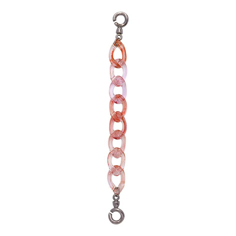 Pasek do zegarka O clock click Catena effetto corno Rosa corallo