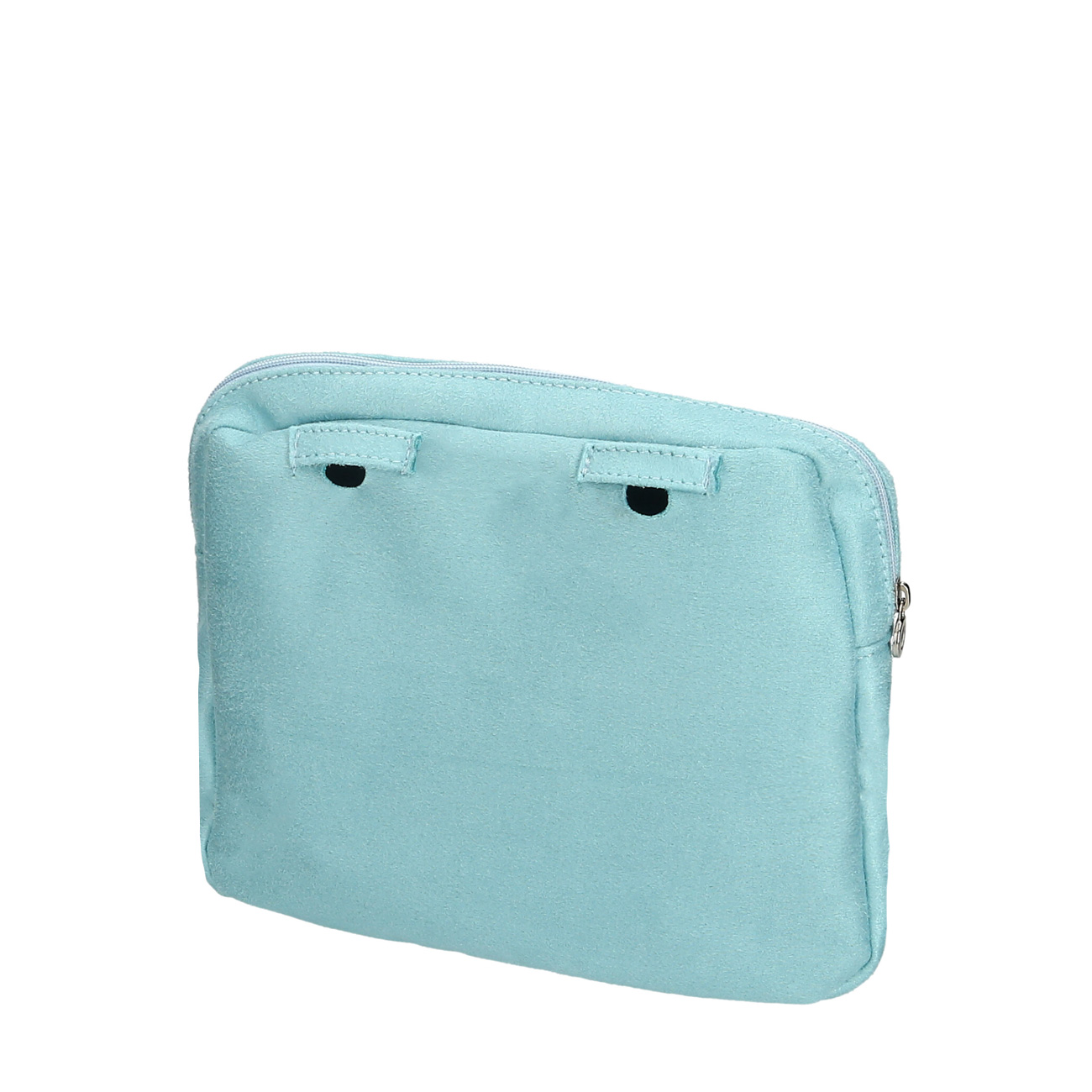 Organizer O bag reverse Suede effect synthetic Aqua