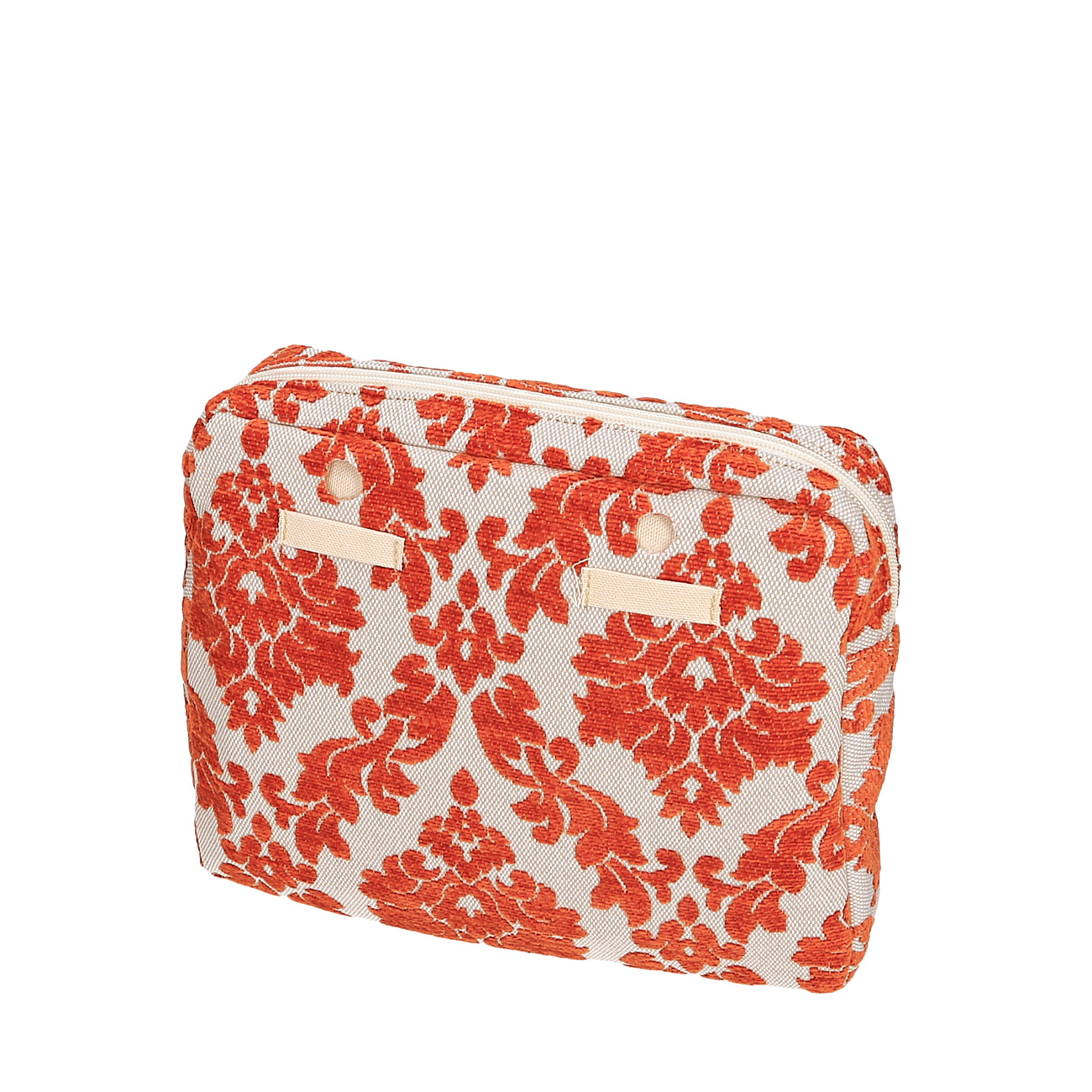 Organizer O bag reverse Damascato ciniglia Ruggine