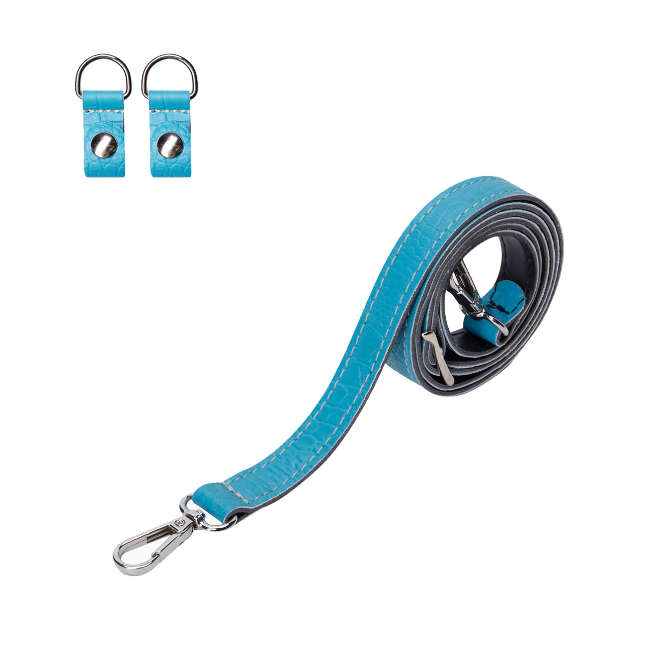 Pasek naramienny Extraslim 110 i Klipsy Coconut print Aqua