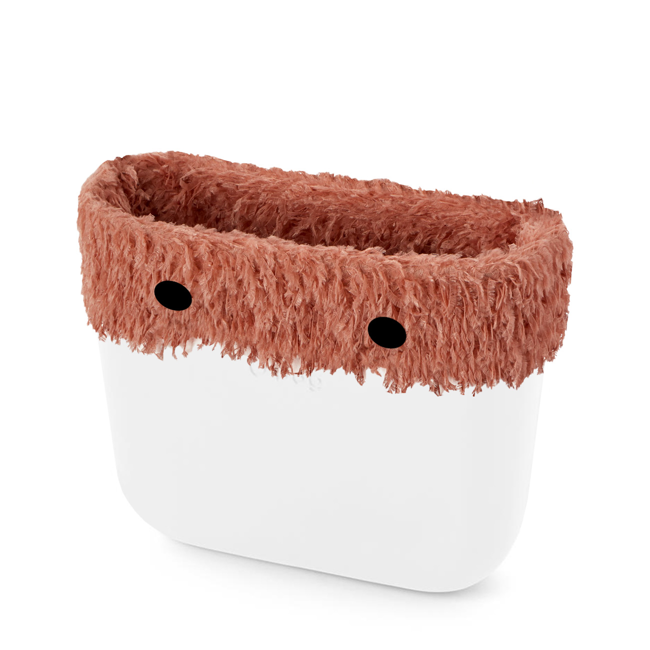 Opaska O bag mini Effetto piumetta Rosa smoke