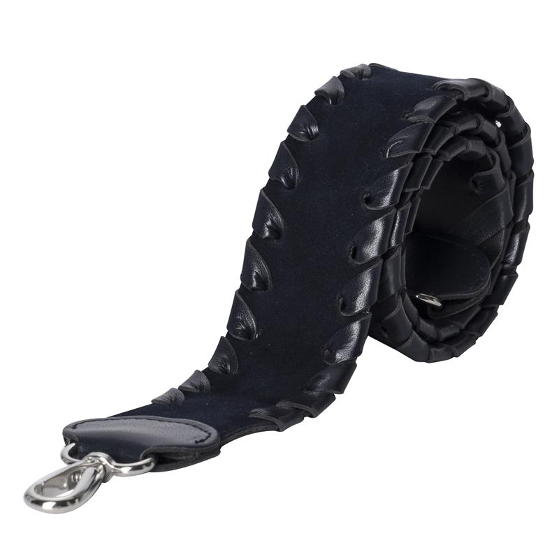 Pasek naramienny Tracolla 80 vellutto con intrecci i Klipsy Blu navy