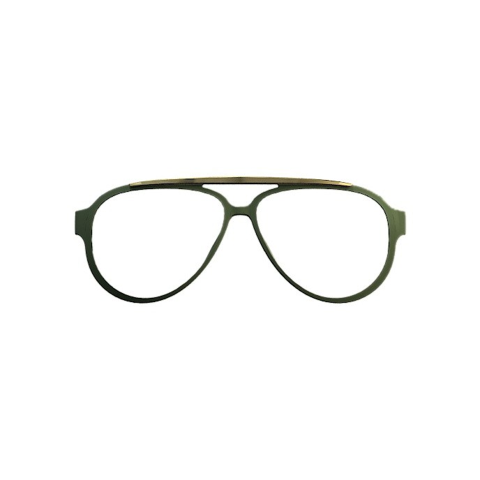 Front ramki O sun Aviator Verde scuro